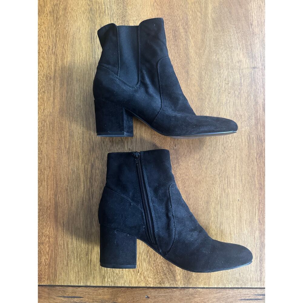 Nine West Charcoal Suede Ankle Booties - Picture 3 of 8